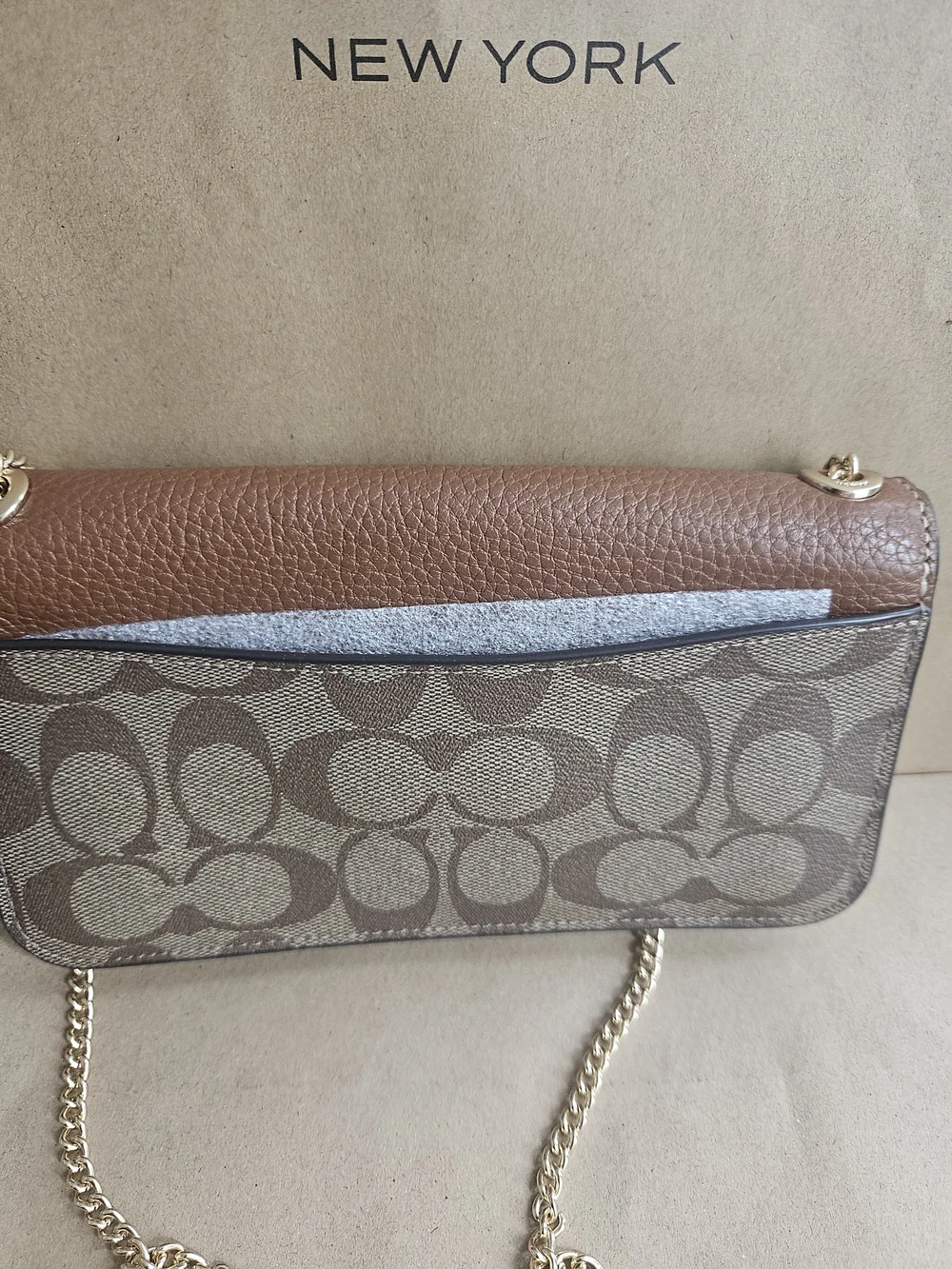 Coach Morgan Crossbody In Colorblock Signature Gold/Khaki Multi CF475